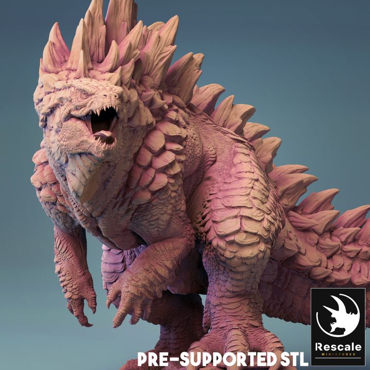 Kaiju Lezard King resin model for tabletop