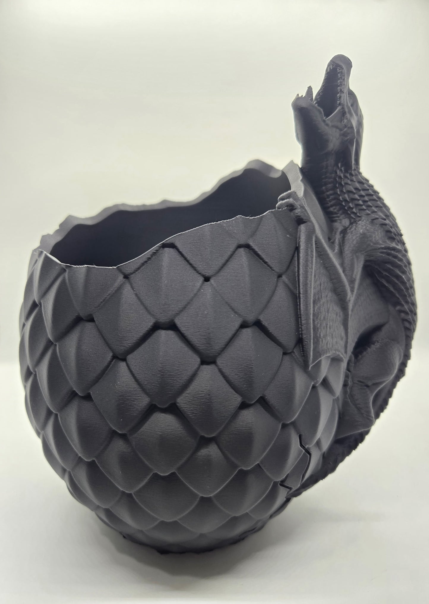 Dragon Egg with Flames – 3D Printed Planter Pot