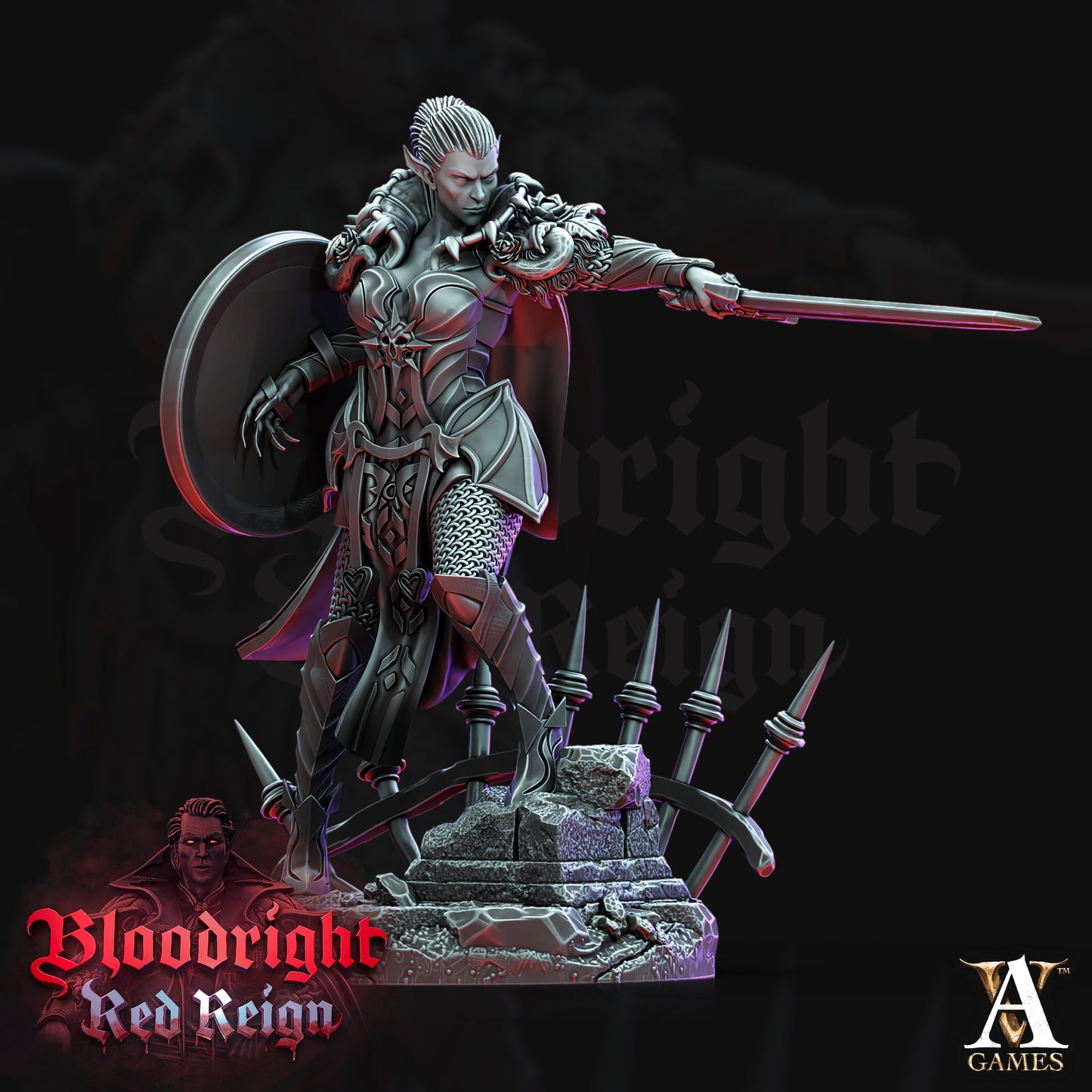 Daughters of Lilith – Vampire Warrior Miniatures | Archvillain Games – Bloodright: Red Reign