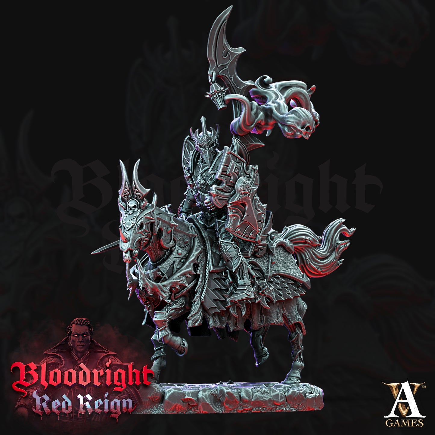 Dread Hussars – Undead Cavalry Miniatures | Archvillain Games – Bloodright: Red Reign