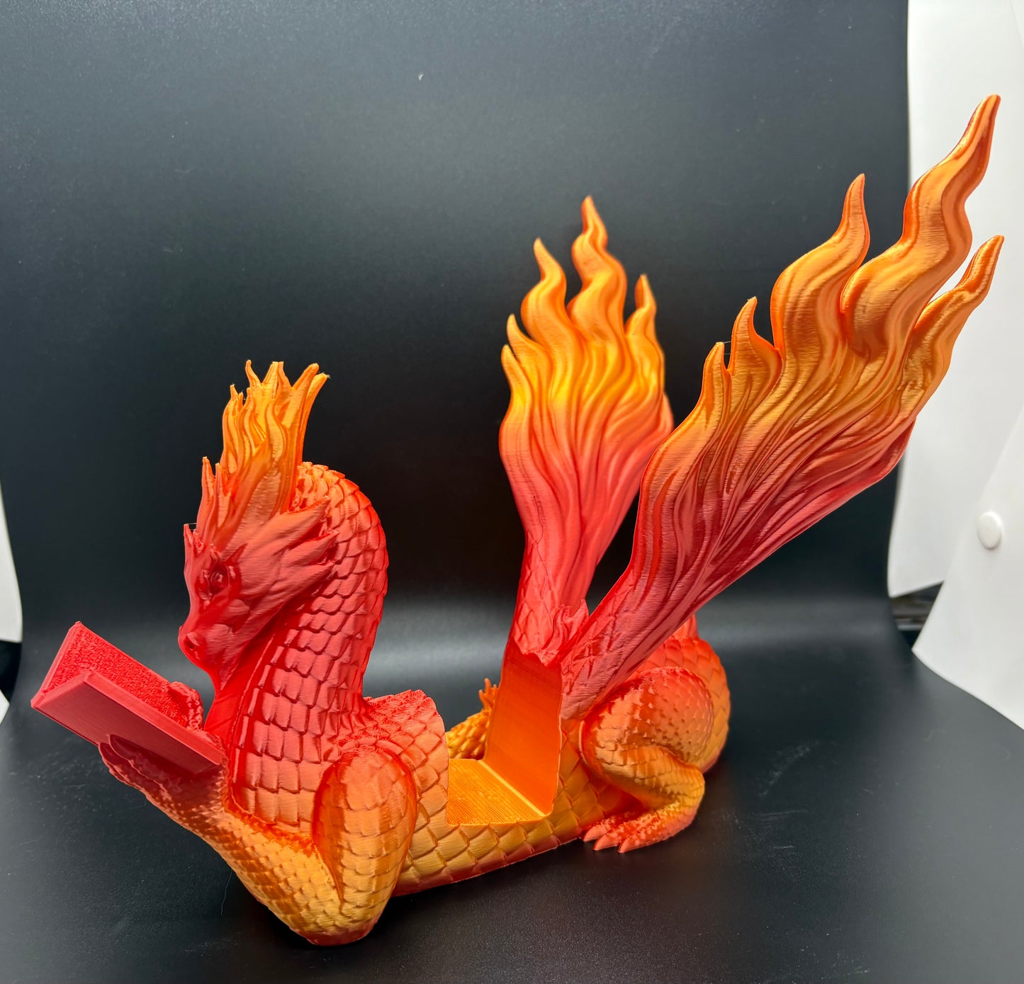 Flamewing Dragon Book & Tablet Display – Fantasy Home Décor