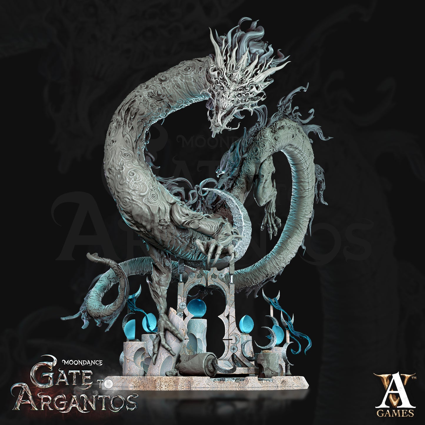 Penumbrus Moon Herald – Moondance Gate to Argantos – Archvillain Games Centerpiece Miniature