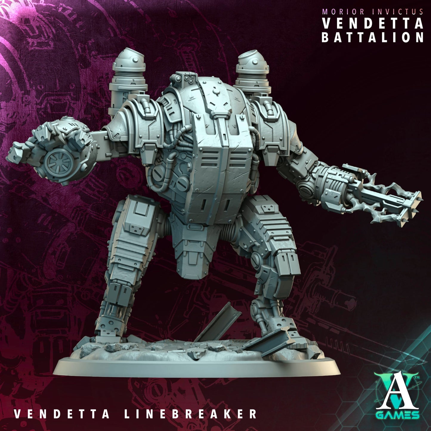 Vendetta Annihilator & Linebreaker – Heavy Sci-Fi Mech Miniatures by Archvillain Games
