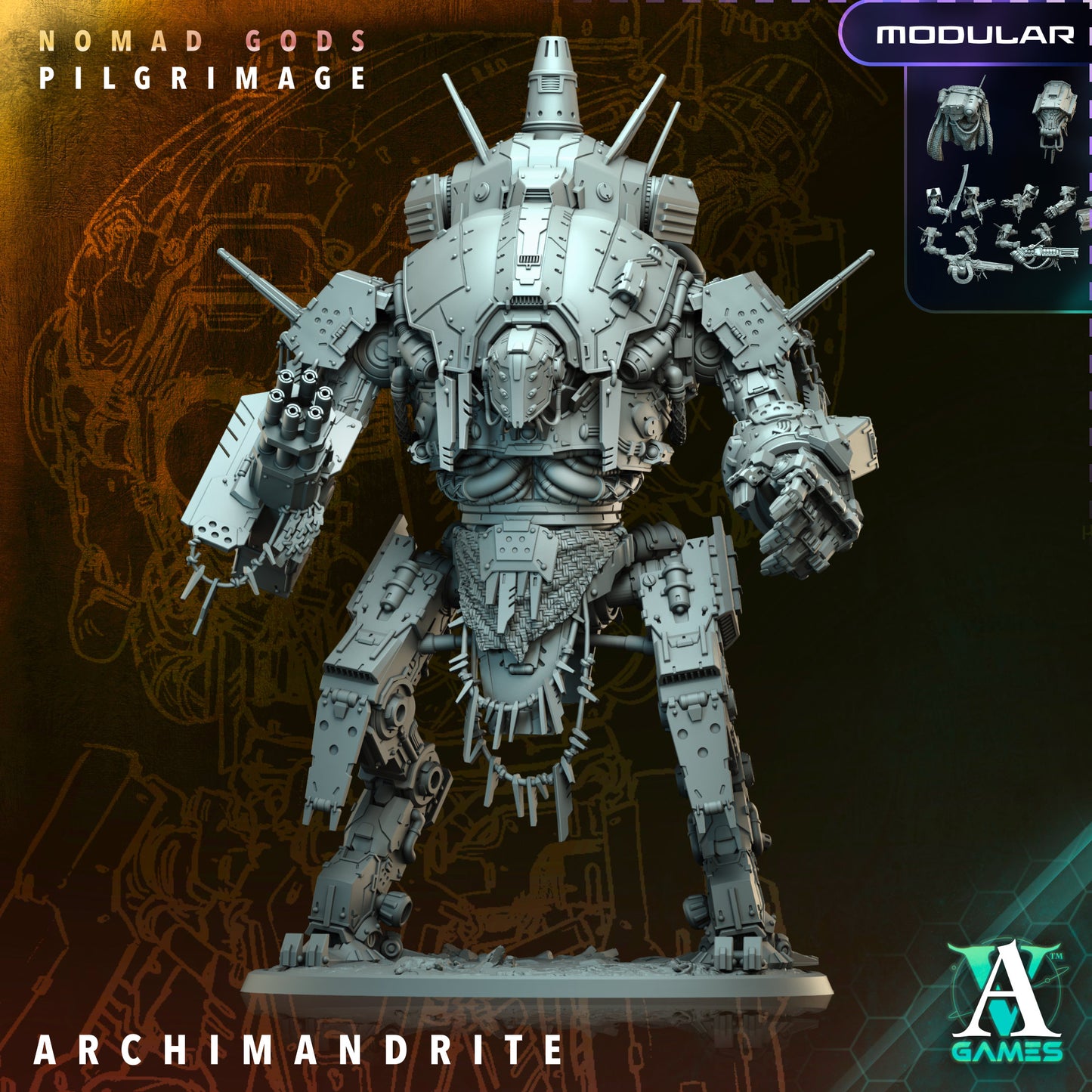 Archimandrite – Heavy War Mech | Nomad Gods: Pilgrimage (Archvillain Games)