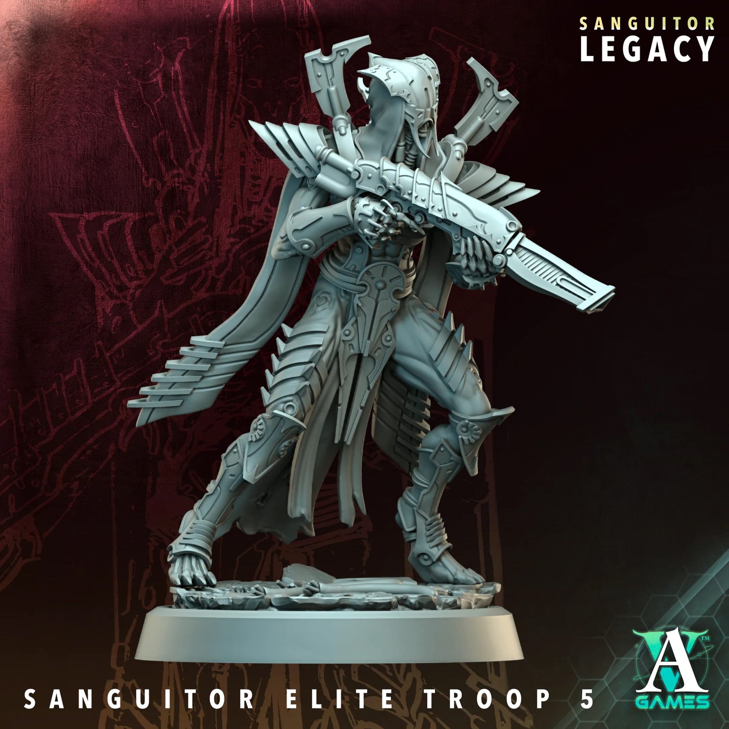 Sanguitor Elite Troop – Sanguitor Legacy Collection – Archvillain Games Miniature Squad