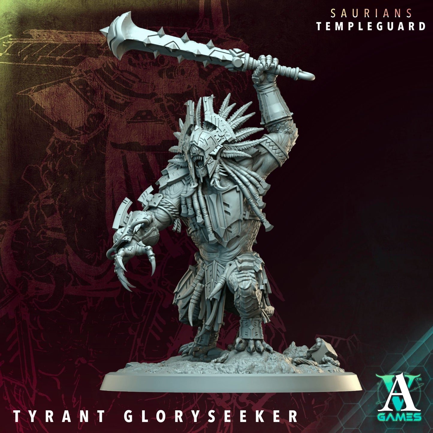 Ultra Tyrants – Saurians Templeguard Elite Warriors (Archvillain Games)