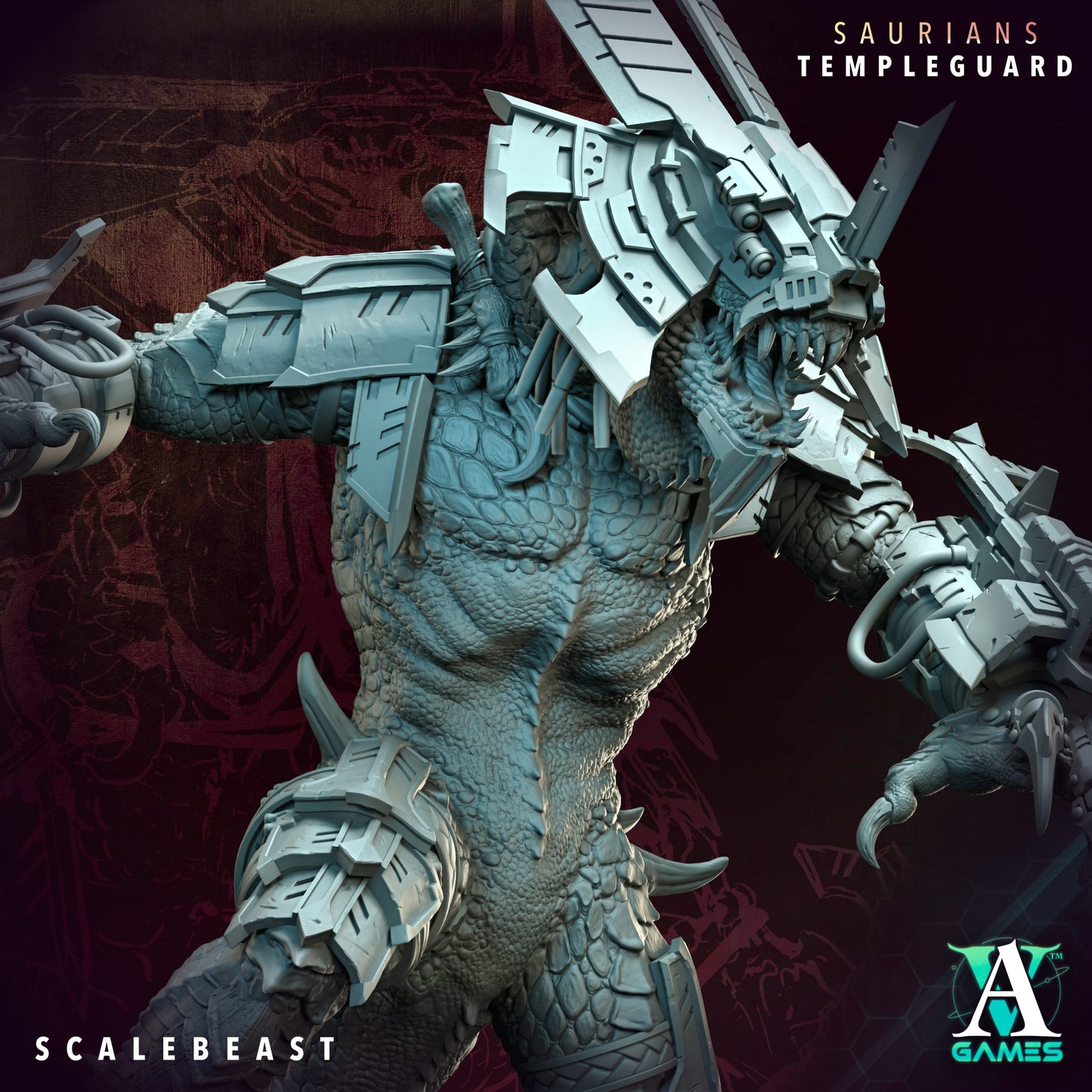Scalebeast – Saurians Temple Guard Colossus | 3D Printed Resin Miniature