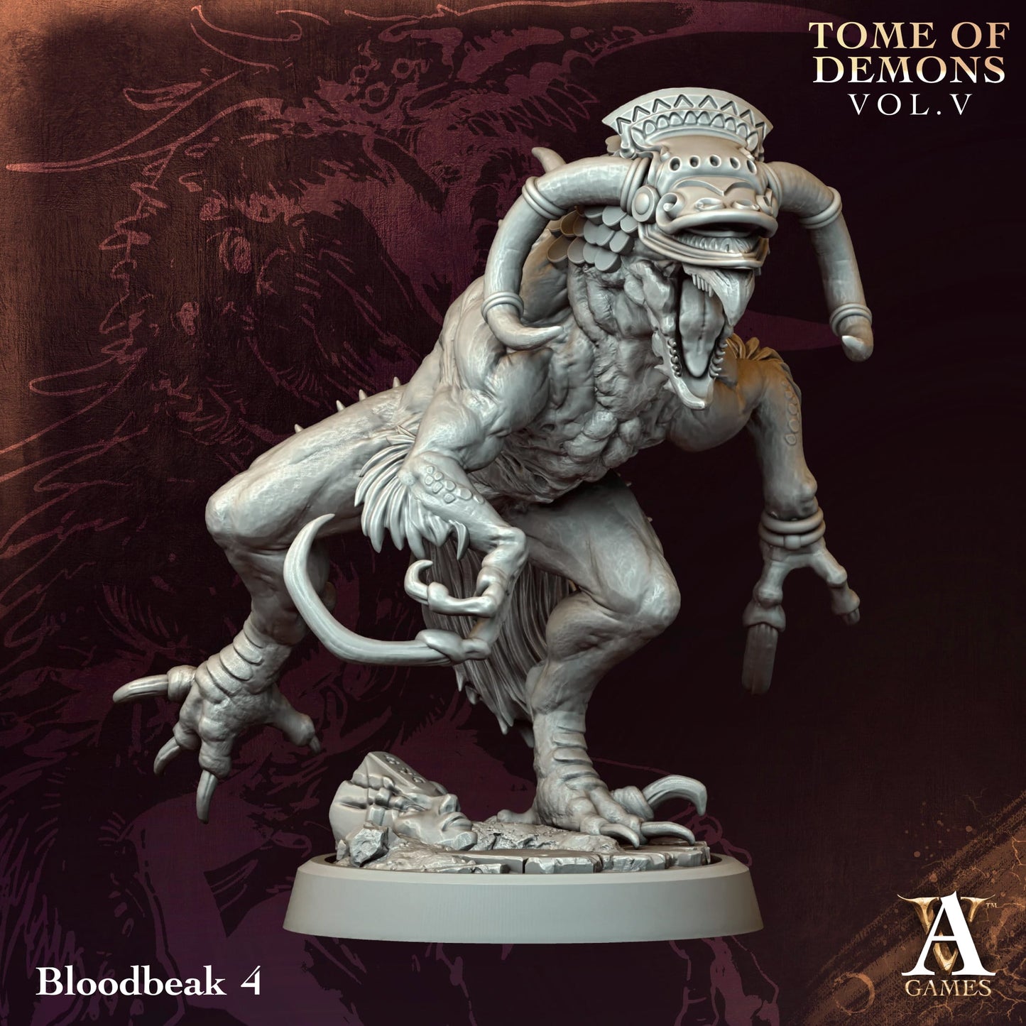 Bloodbeak – Tome of Demons Vol. V | Archvillain Games | 4 Model Set | 25mm Small Infantry