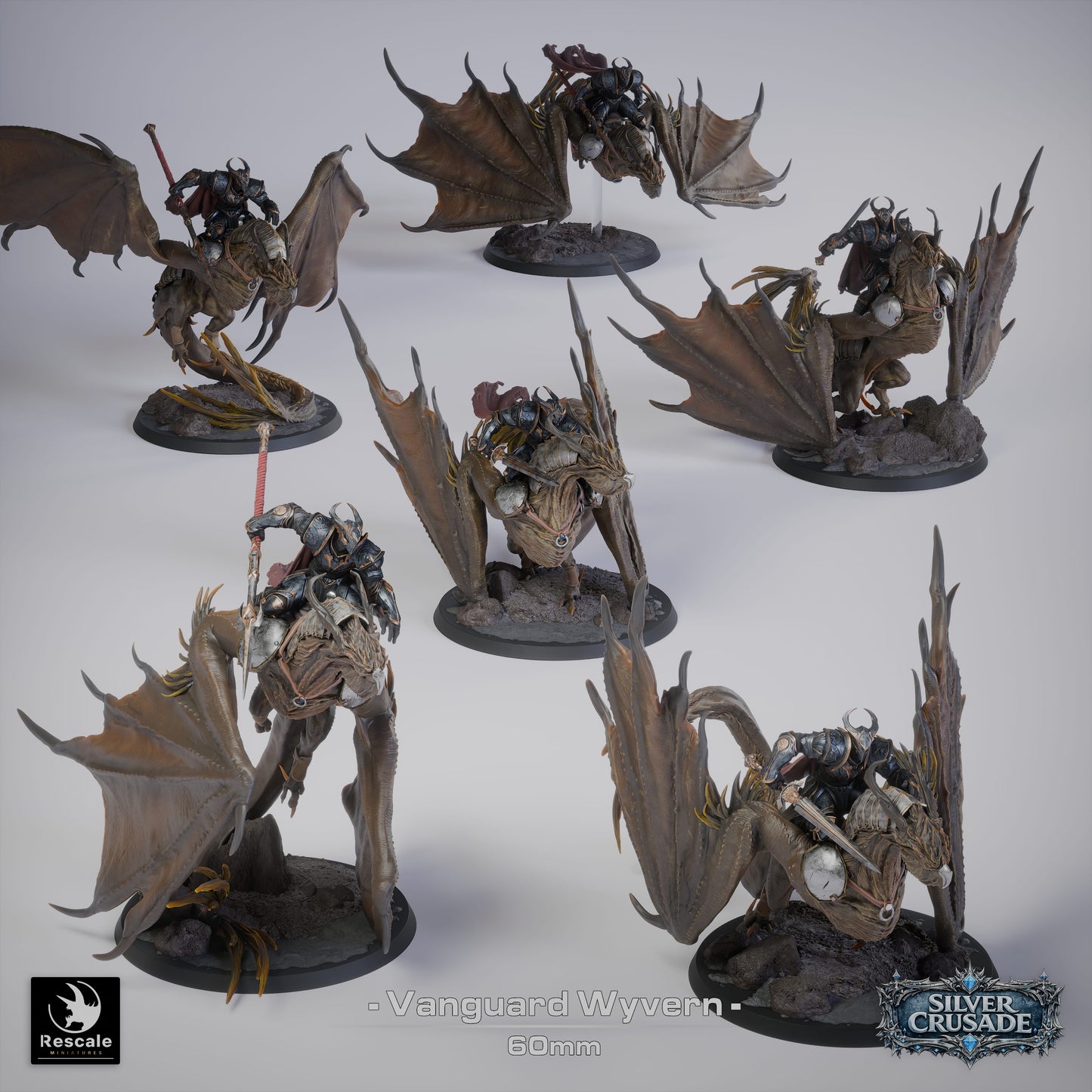 Vanguard Wyvern Pack – Silver Crusade Dragon Cavalry | Rescale Miniatures
