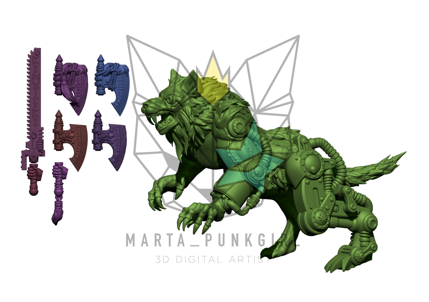 Mounted Space Werebeast