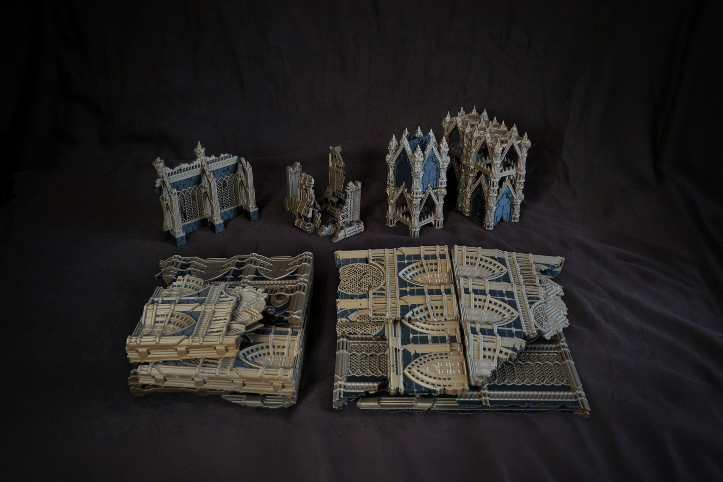 NuGoth Foldable Terrain Set (Monocolor) – 11th Ed by Tinker Junkie