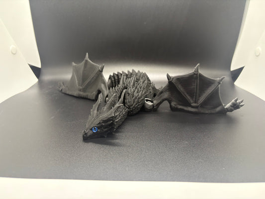 Articulating Wyvern  – Poseable Fantasy Model with Glass Eyes | Painted or Unpainted