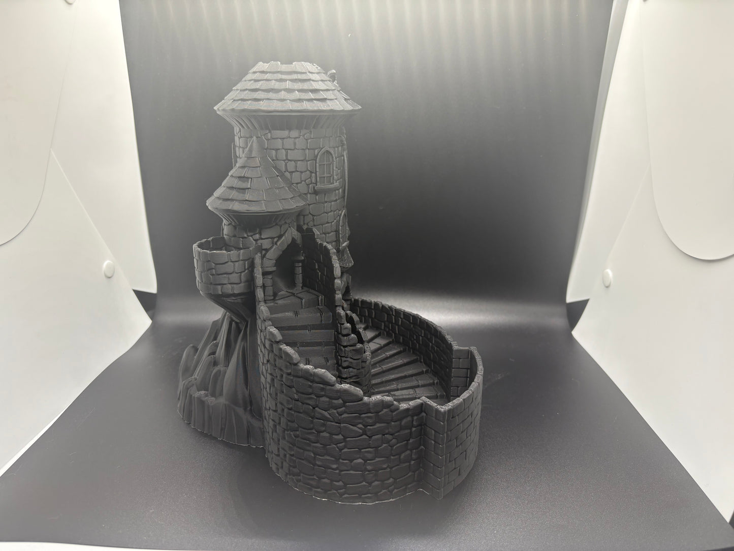 Wyvern Dice Tower Keep – 3D Printed Fantasy Dice Tower | Painted or Unpainted | Tabletop & RPG Accessory by CraftyKid3D