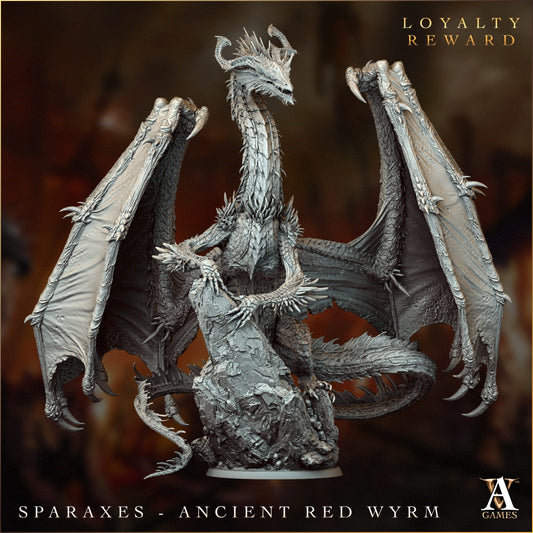 Sparaxes Ancient Red Wyrm - Archvillain Games l