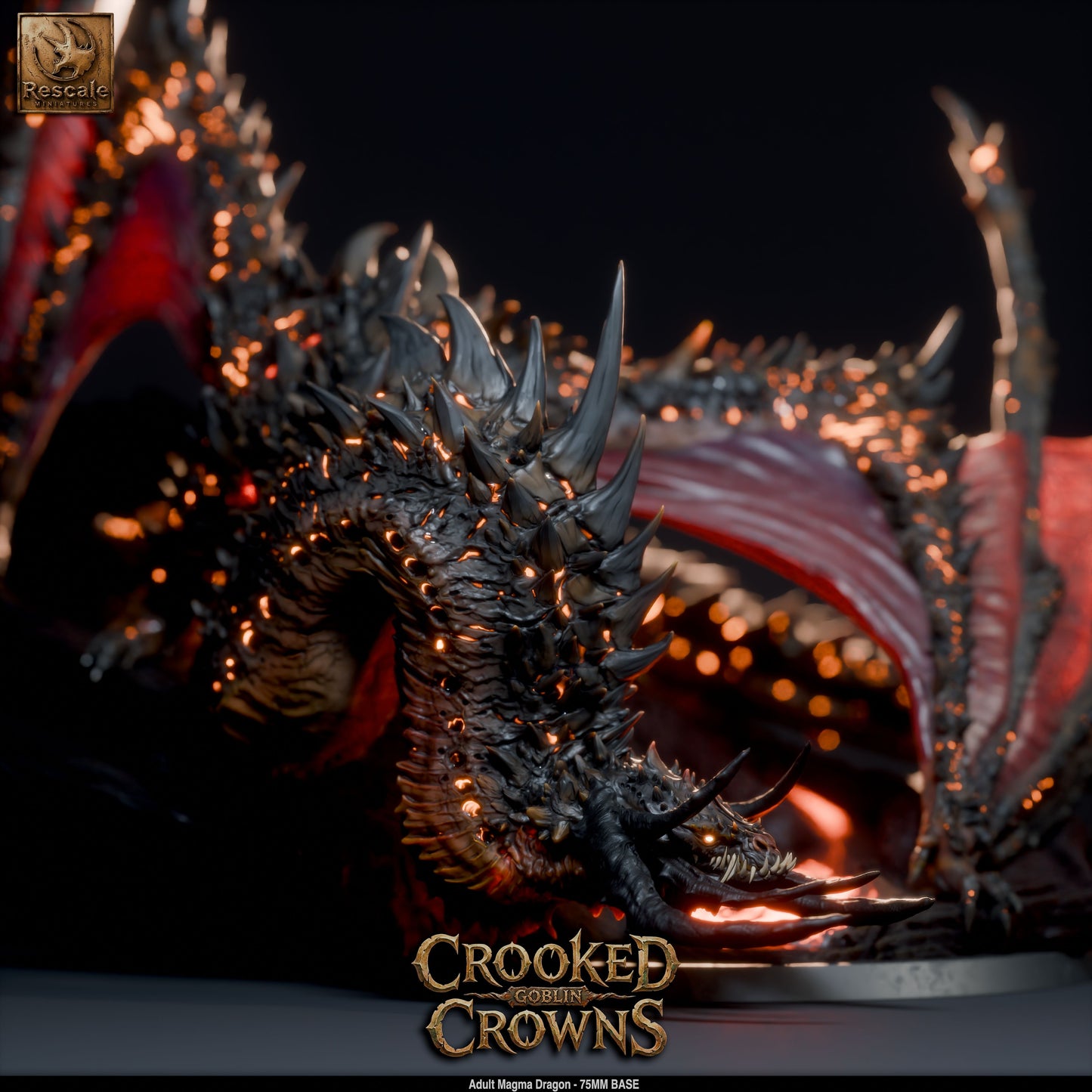 Adult Magma Dragon – Crooked Crown by Rescale Miniatures