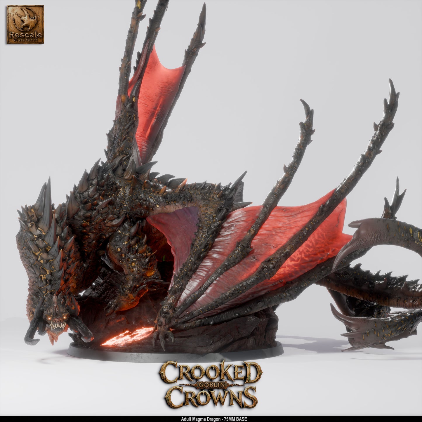 Adult Magma Dragon – Crooked Crown by Rescale Miniatures
