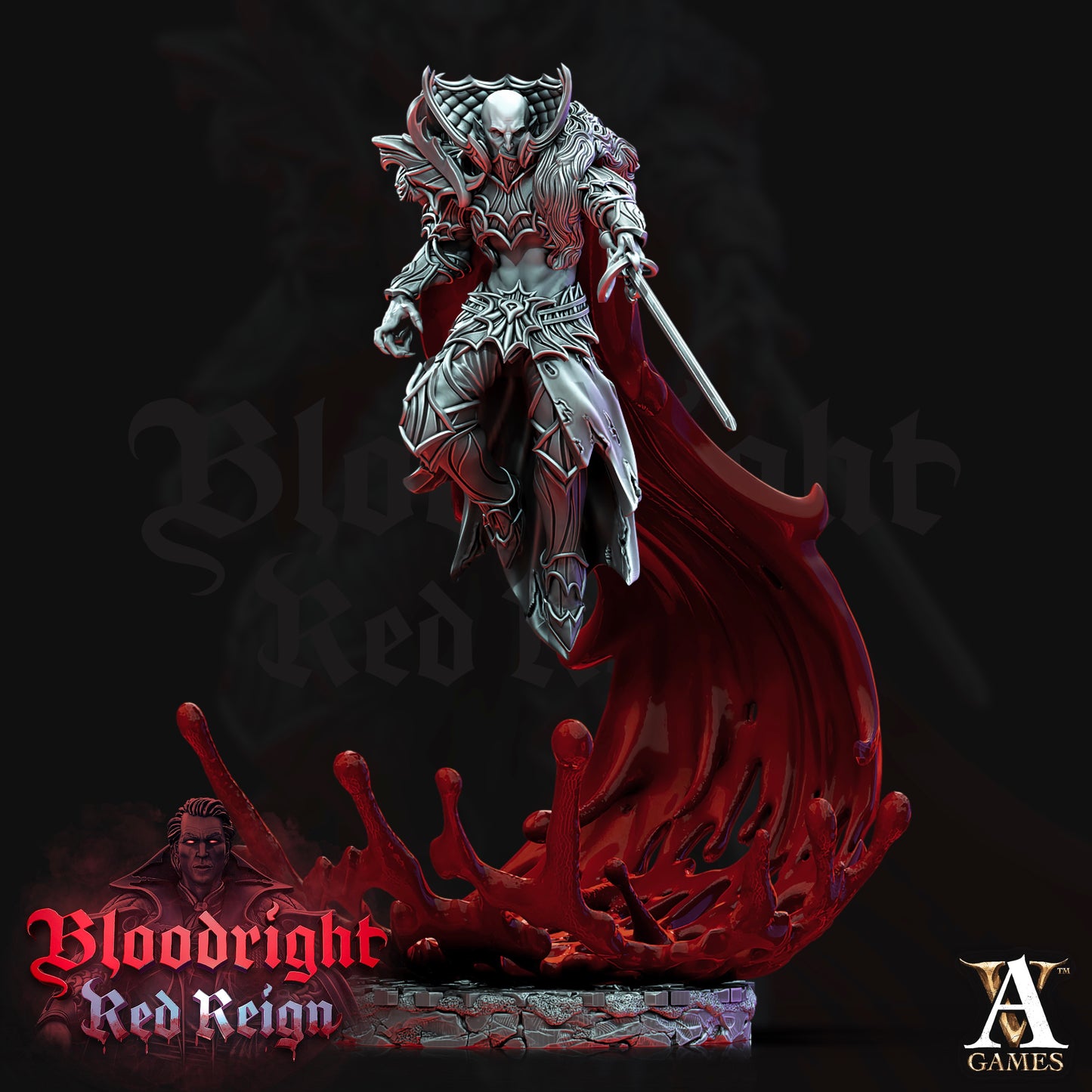 Bloodcloaks – Vampire Sorcerer Miniatures | Archvillain Games – Bloodright: Red Reign