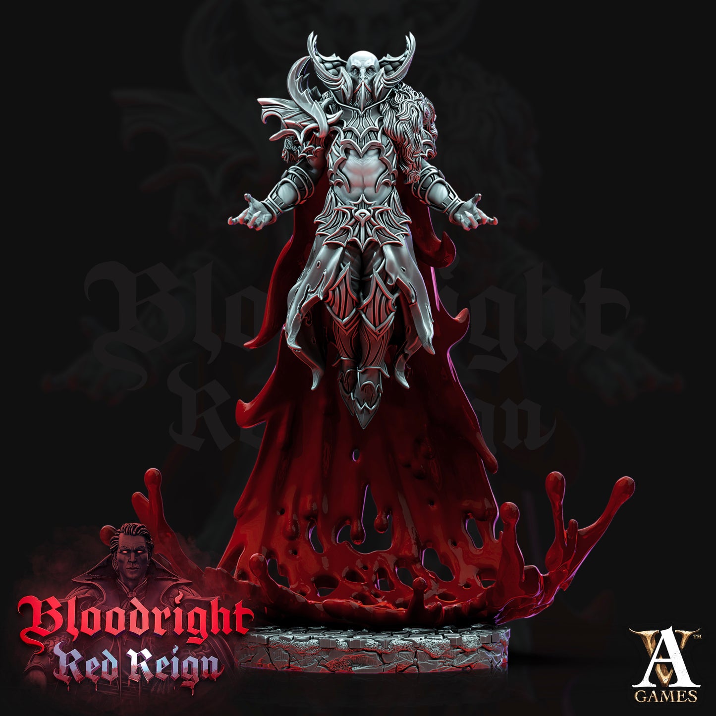Bloodcloaks – Vampire Sorcerer Miniatures | Archvillain Games – Bloodright: Red Reign