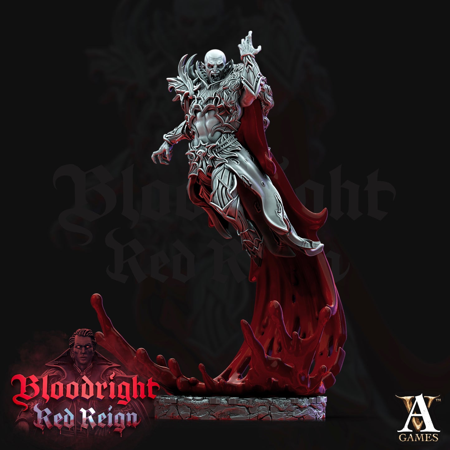 Bloodcloaks – Vampire Sorcerer Miniatures | Archvillain Games – Bloodright: Red Reign
