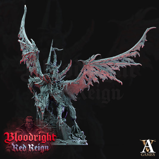 Dreadwing – Vampire War Drake & Rider (Single Model) | Archvillain Games – Bloodright: Red Reign