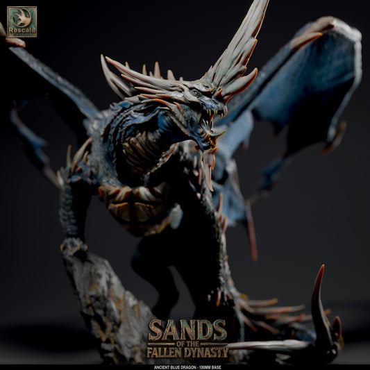 Blue Dragon Elder – Sands of the Fallen Dynasty Dragon (100mm+)