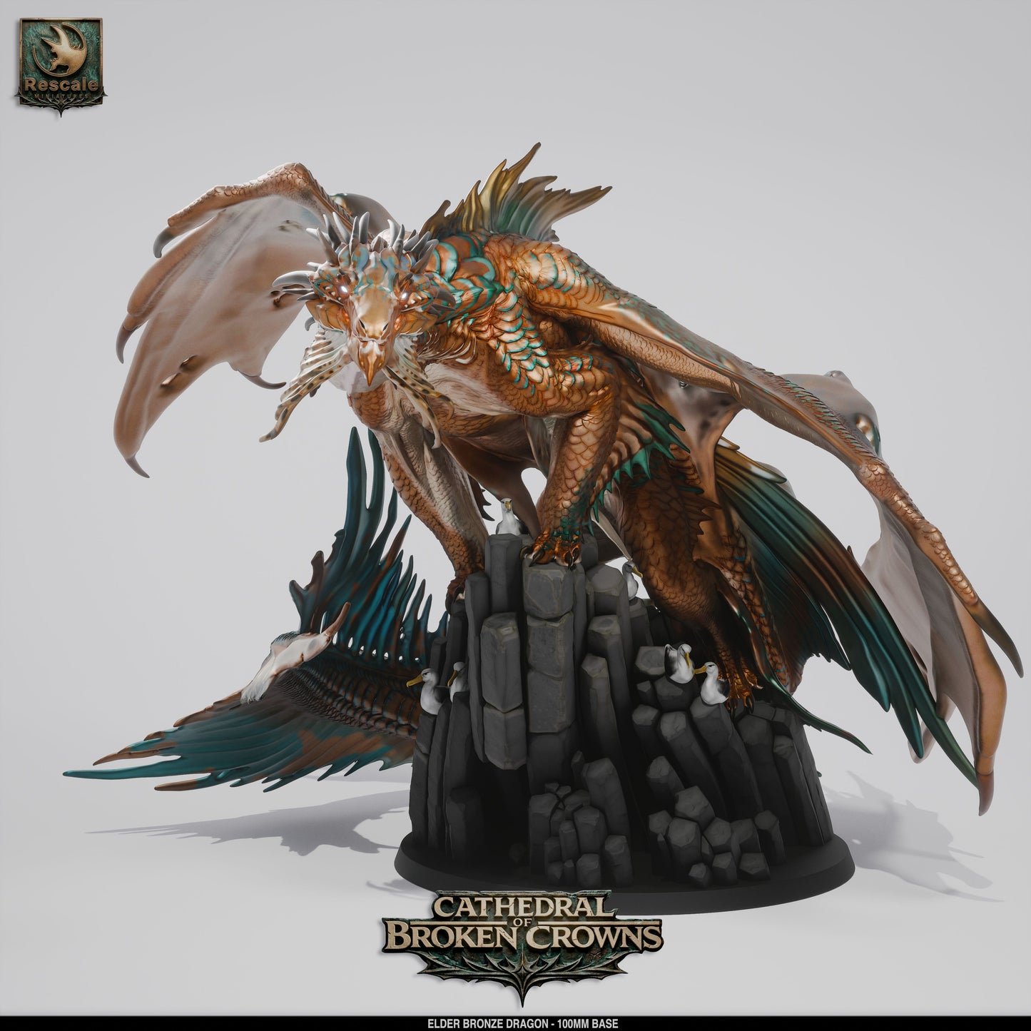 Elder Bronze Dragon – Cathedral of Broken Crowns Miniature