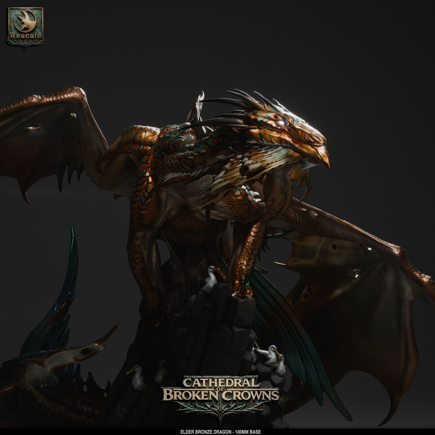 Elder Bronze Dragon – Cathedral of Broken Crowns Miniature