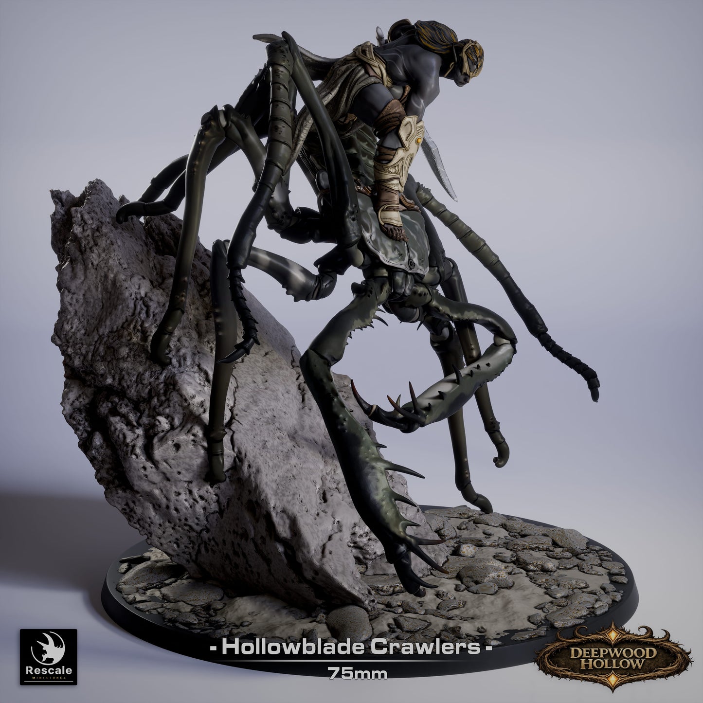 Hollowblade Crawlers – Deepwood Hollow | Rescale Miniatures | Dark Fantasy Cavalry | Tabletop RPG Monsters