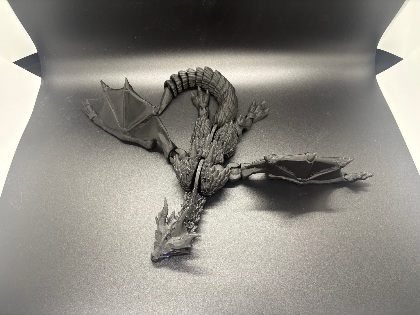 Articulating Wyvern  – Poseable Fantasy Model with Glass Eyes | Painted or Unpainted