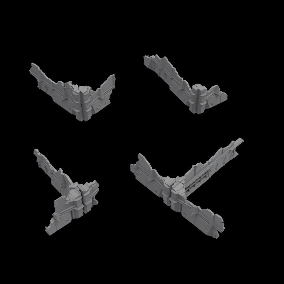 Foldable Chaos Terrain Set – Modular Sci-Fi Wargaming Terrain | Tinker Junkie