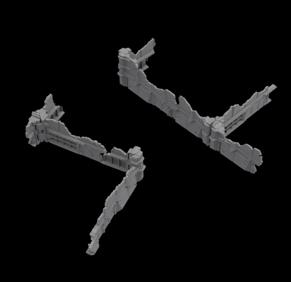 Foldable Chaos Terrain Set – Modular Sci-Fi Wargaming Terrain | Tinker Junkie