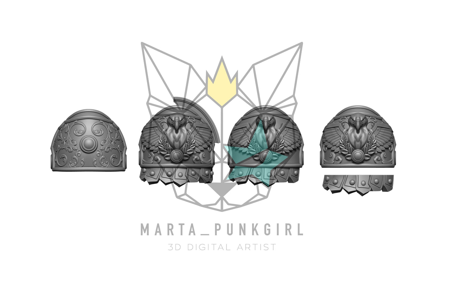 Grecoroman Heads, Shoulder Pads & Backpacks (x10 each) – MartaPunkgirl Sci-Fi Bits