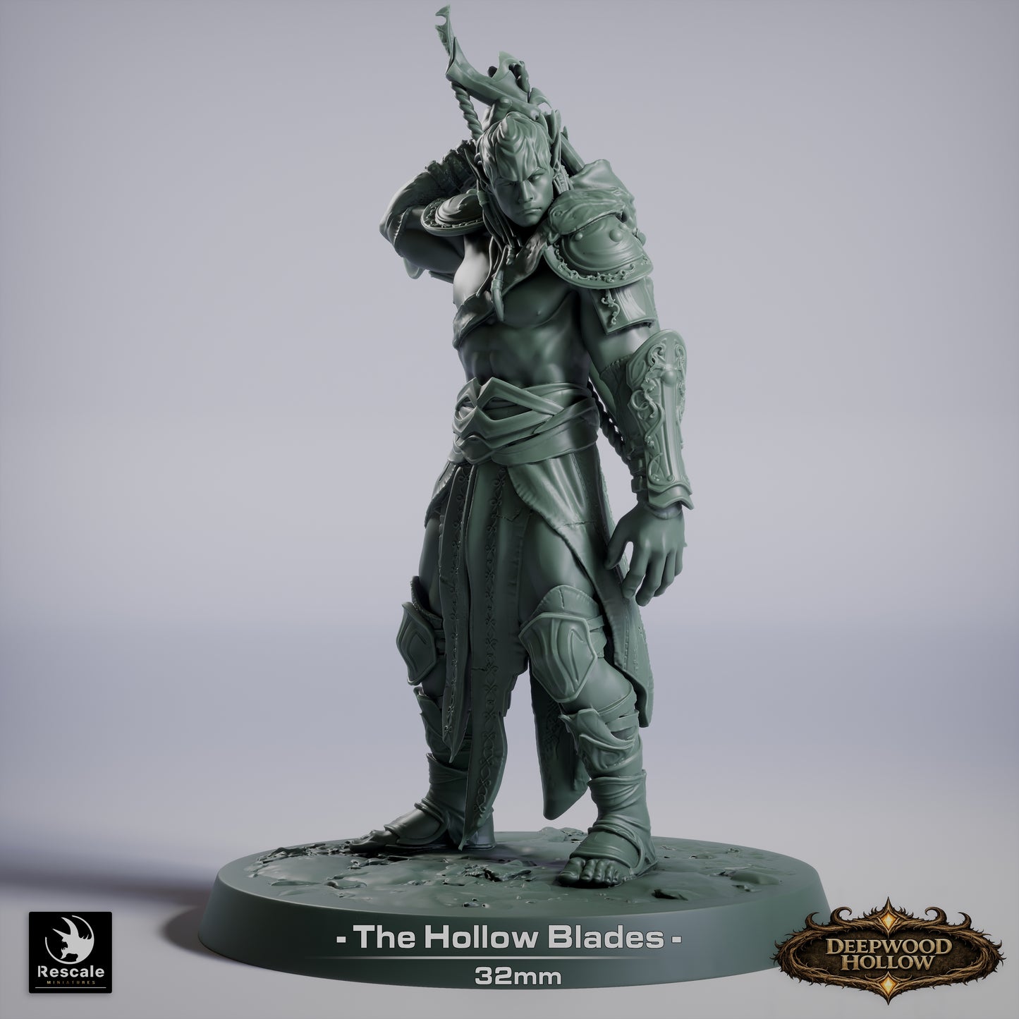 The Hollow Blades – Dark Elf Warrior Set (15 Models) | Deepwood Hollow | Rescale Miniatures | Fantasy Infantry | Tabletop RPG Miniatures