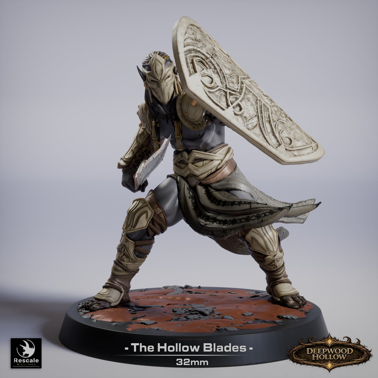 The Hollow Blades – Dark Elf Warrior Set (15 Models) | Deepwood Hollow | Rescale Miniatures | Fantasy Infantry | Tabletop RPG Miniatures
