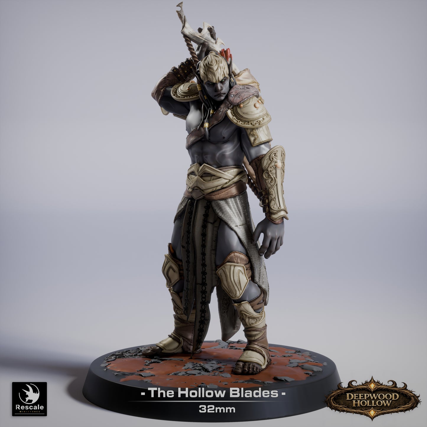 The Hollow Blades – Dark Elf Warrior Set (15 Models) | Deepwood Hollow | Rescale Miniatures | Fantasy Infantry | Tabletop RPG Miniatures