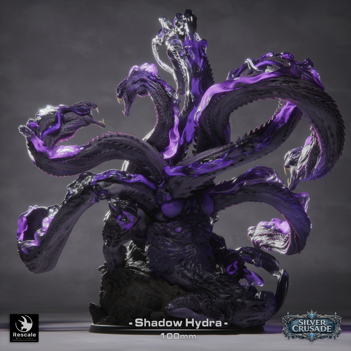 Shadow Hydra Miniature – Large Fantasy Boss Monster