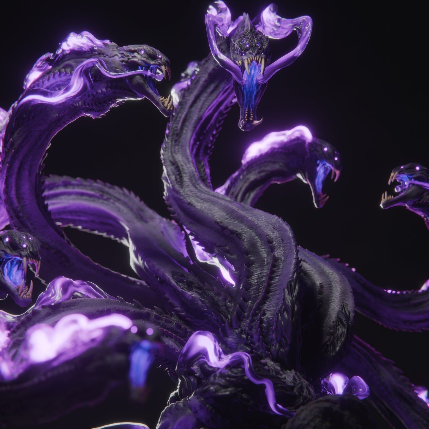 Shadow Hydra Miniature – Large Fantasy Boss Monster