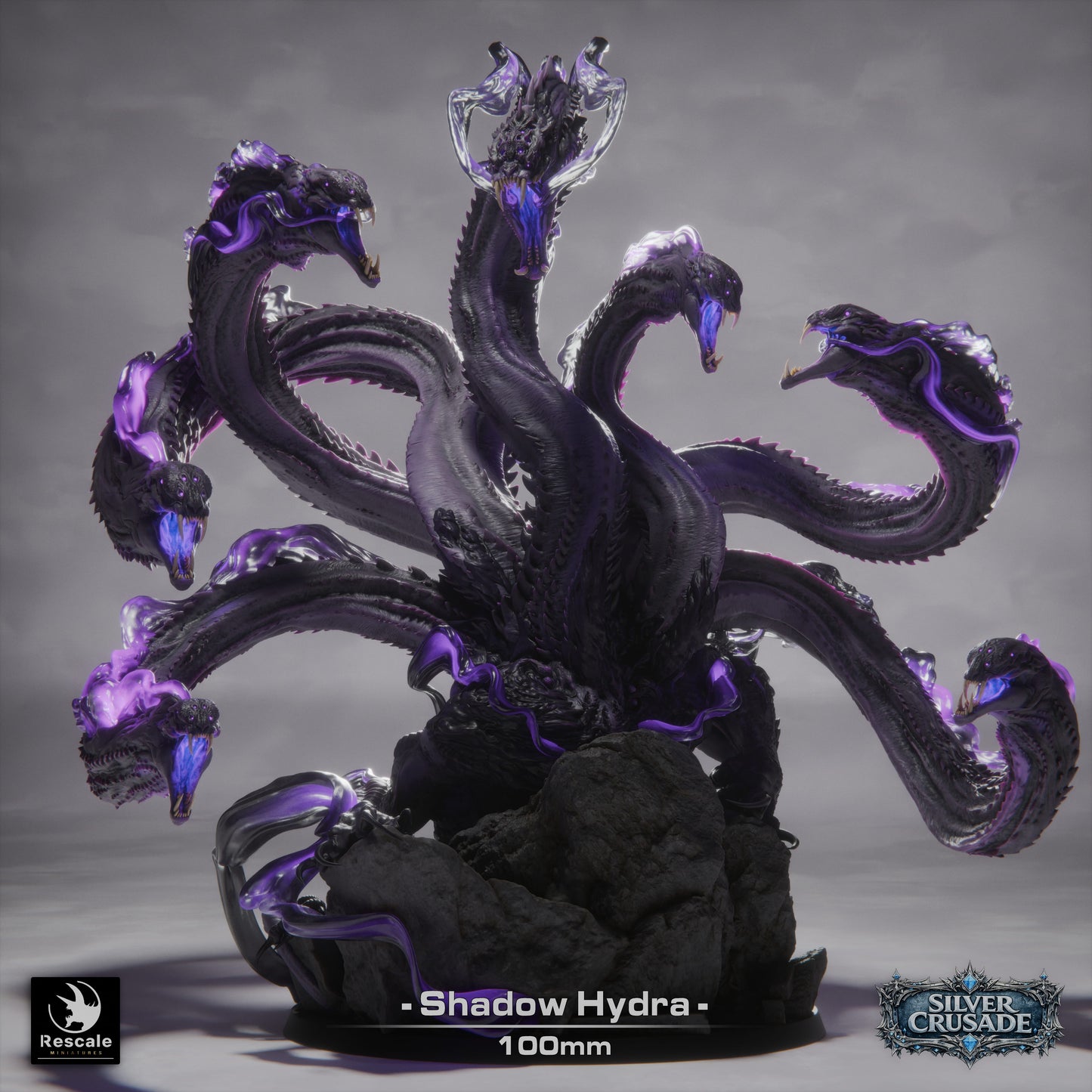 Shadow Hydra Miniature – Large Fantasy Boss Monster