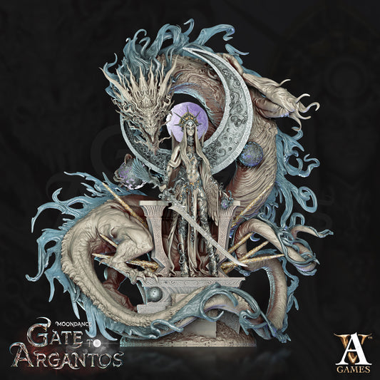 Caledran Lady of the Moon – Moondance Gate to Argantos – Archvillain Games Centerpiece Miniature