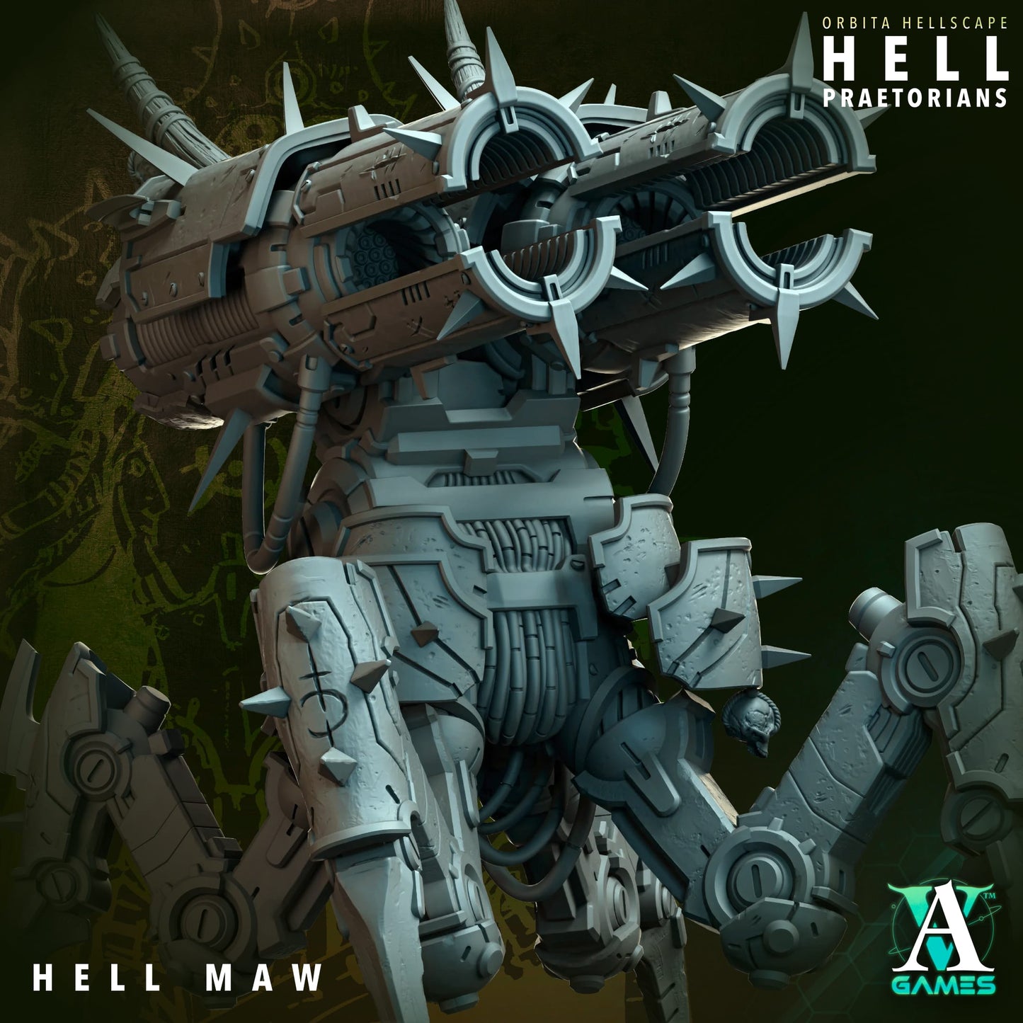 Hell Maw War Engine – Single or Dual Bundle | Sci-Fi Resin Miniature | Archvillain Games