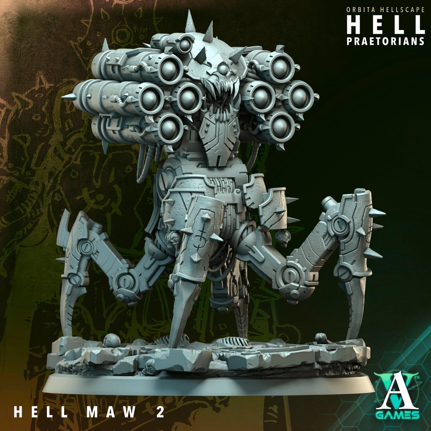 Hell Maw War Engine – Single or Dual Bundle | Sci-Fi Resin Miniature | Archvillain Games