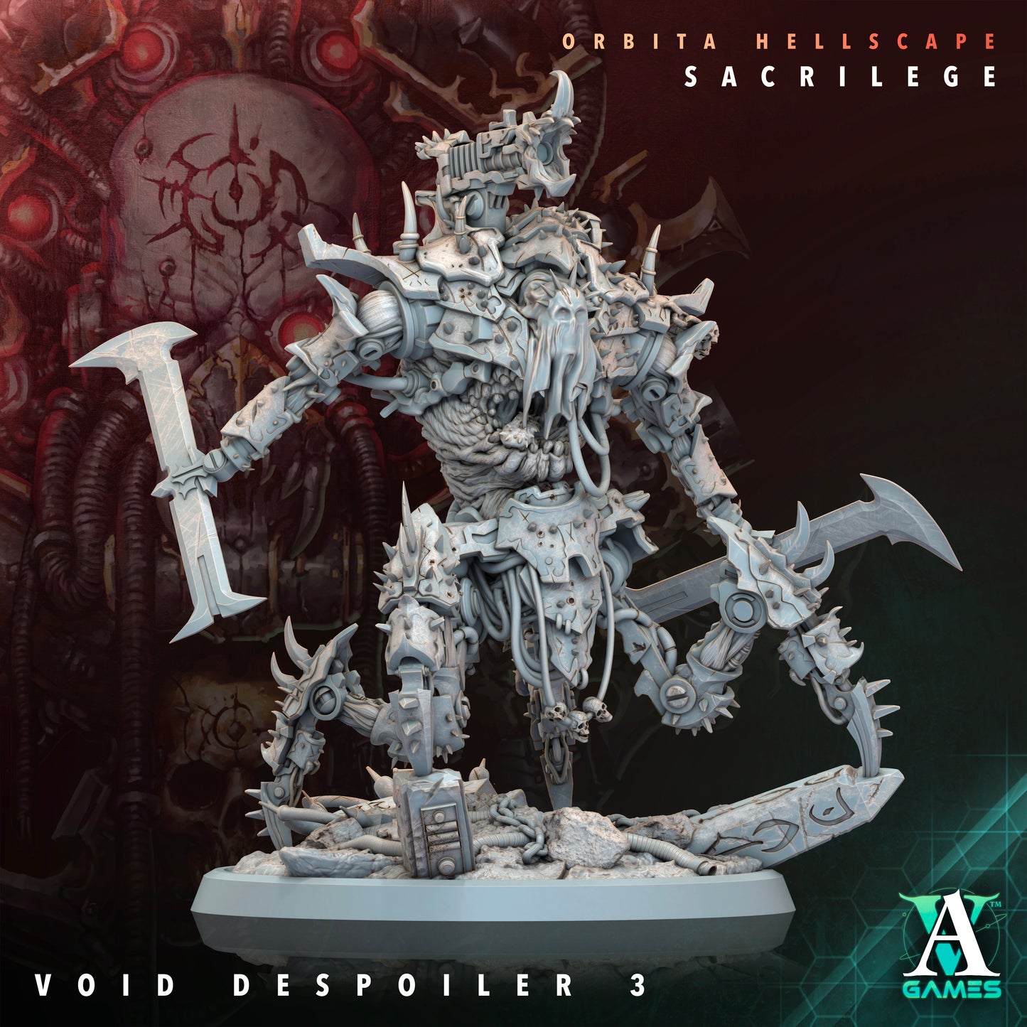 Void Despoilers – Heavy Mutated War Beasts (75mm) | Orbita Hellscape: Sacrilege | Archvillain Games