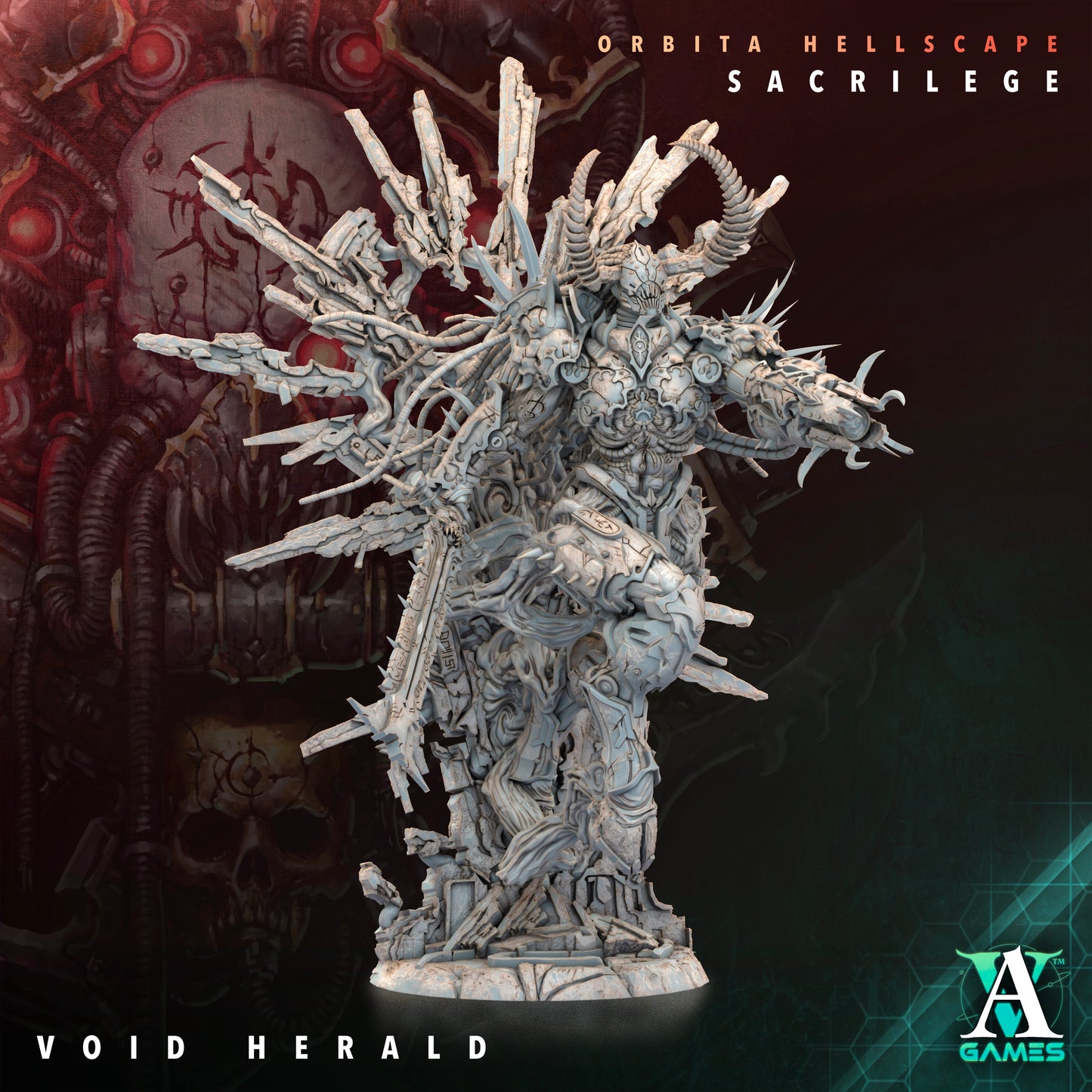 Void Herald – Dark Sci-Fi Horror Miniature | Orbita Hellscape | Archvillain Games