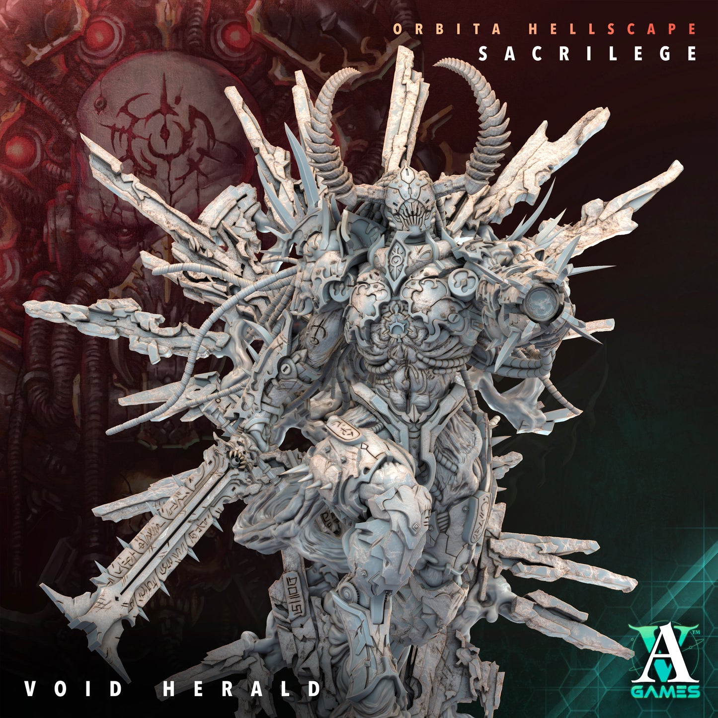 Void Herald – Dark Sci-Fi Horror Miniature | Orbita Hellscape | Archvillain Games