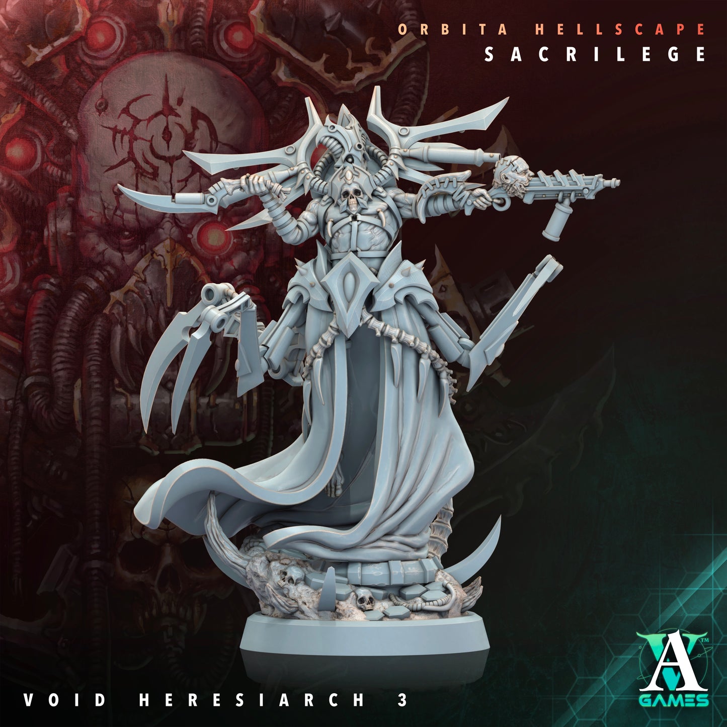 Void Heresiarch Coven (Set of 5) – 25mm Arcane Leaders | Archvillain Games