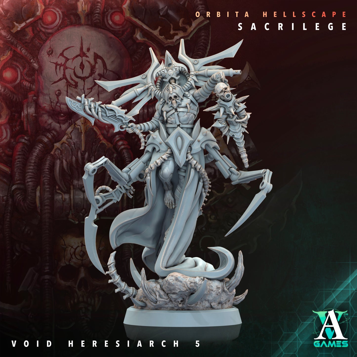 Void Heresiarch Coven (Set of 5) – 25mm Arcane Leaders | Archvillain Games