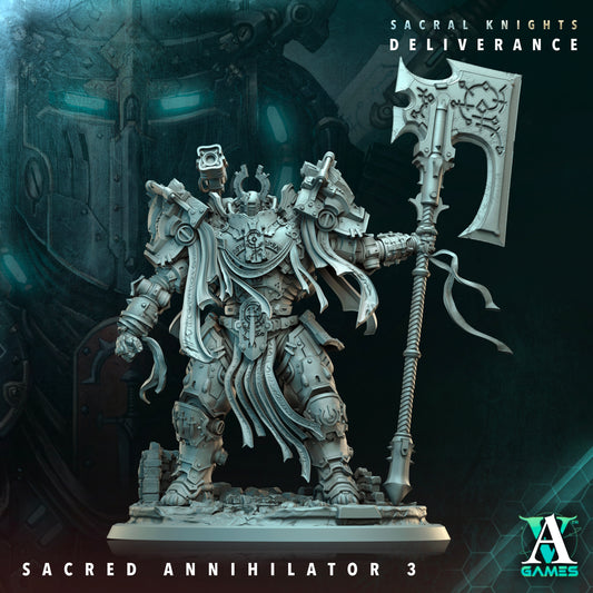 Sacred Annihilator – Sacral Knights: Deliverance – Archvillain Games – Large Armored Mech Suit