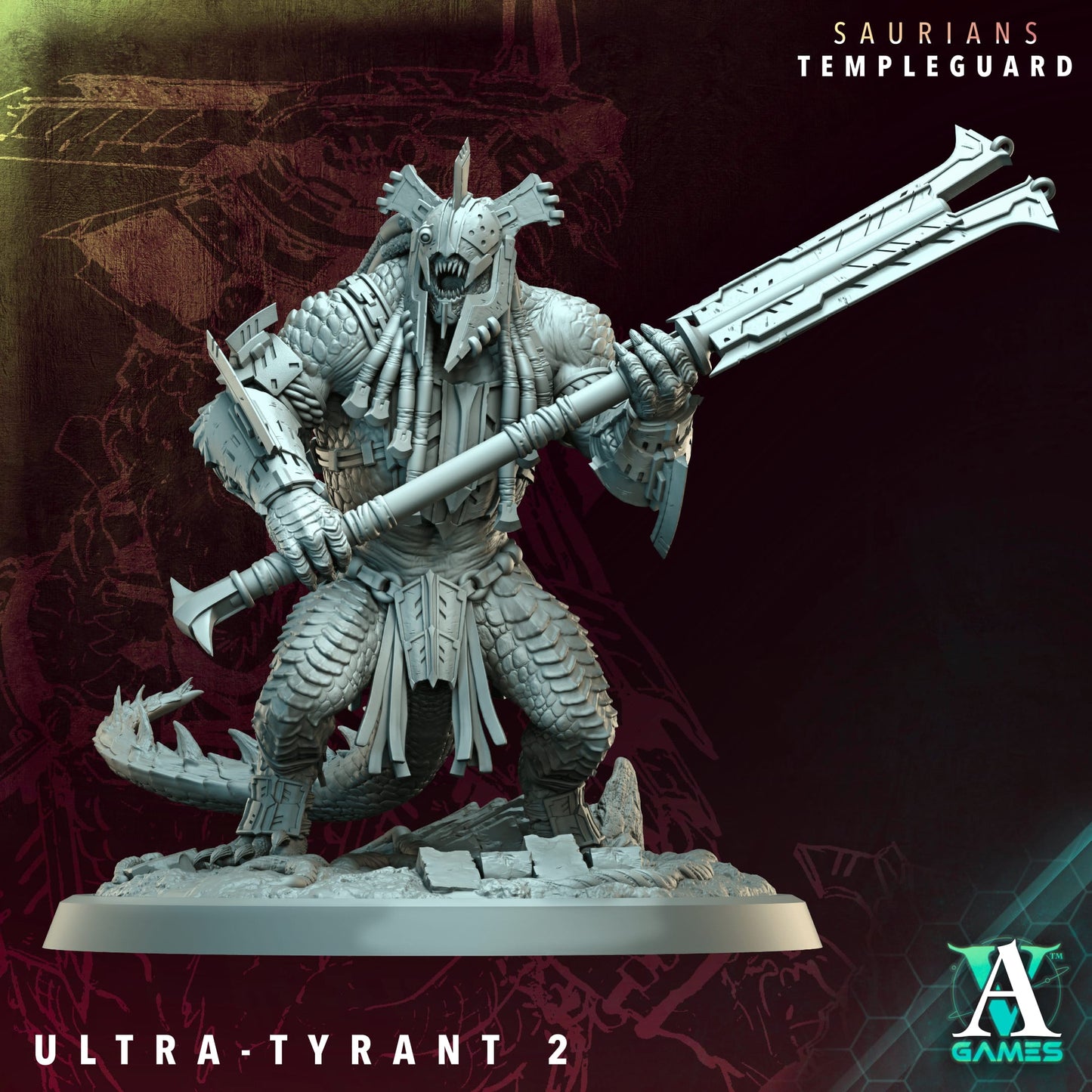Ultra Tyrants – Saurians Templeguard Elite Warriors (Archvillain Games)