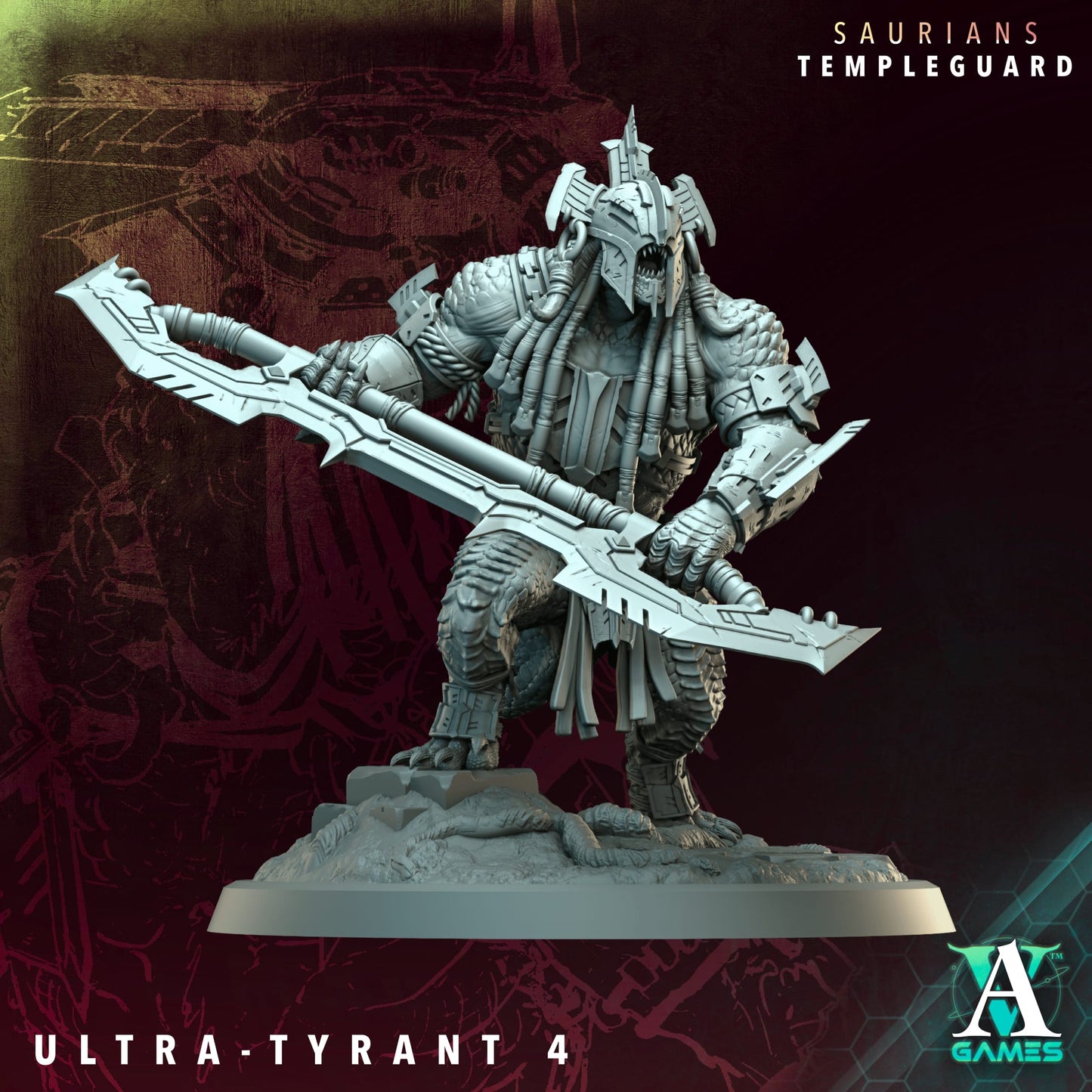 Ultra Tyrants – Saurians Templeguard Elite Warriors (Archvillain Games)