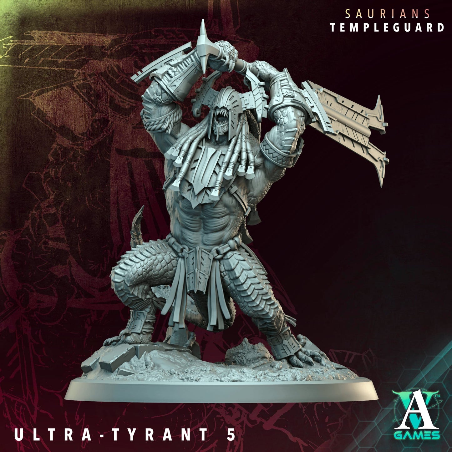 Ultra Tyrants – Saurians Templeguard Elite Warriors (Archvillain Games)